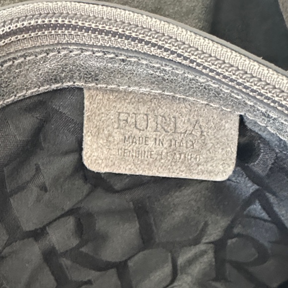 Furla Metallic Silver Leather Tote Bag EUC - Picture 12 of 15